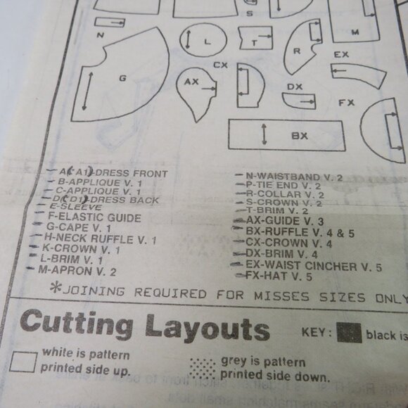 Simplicity 7650 sewing pattern Misses Large 18-20 Angel Pilgrim Prairie Witch - Picture 5 of 9